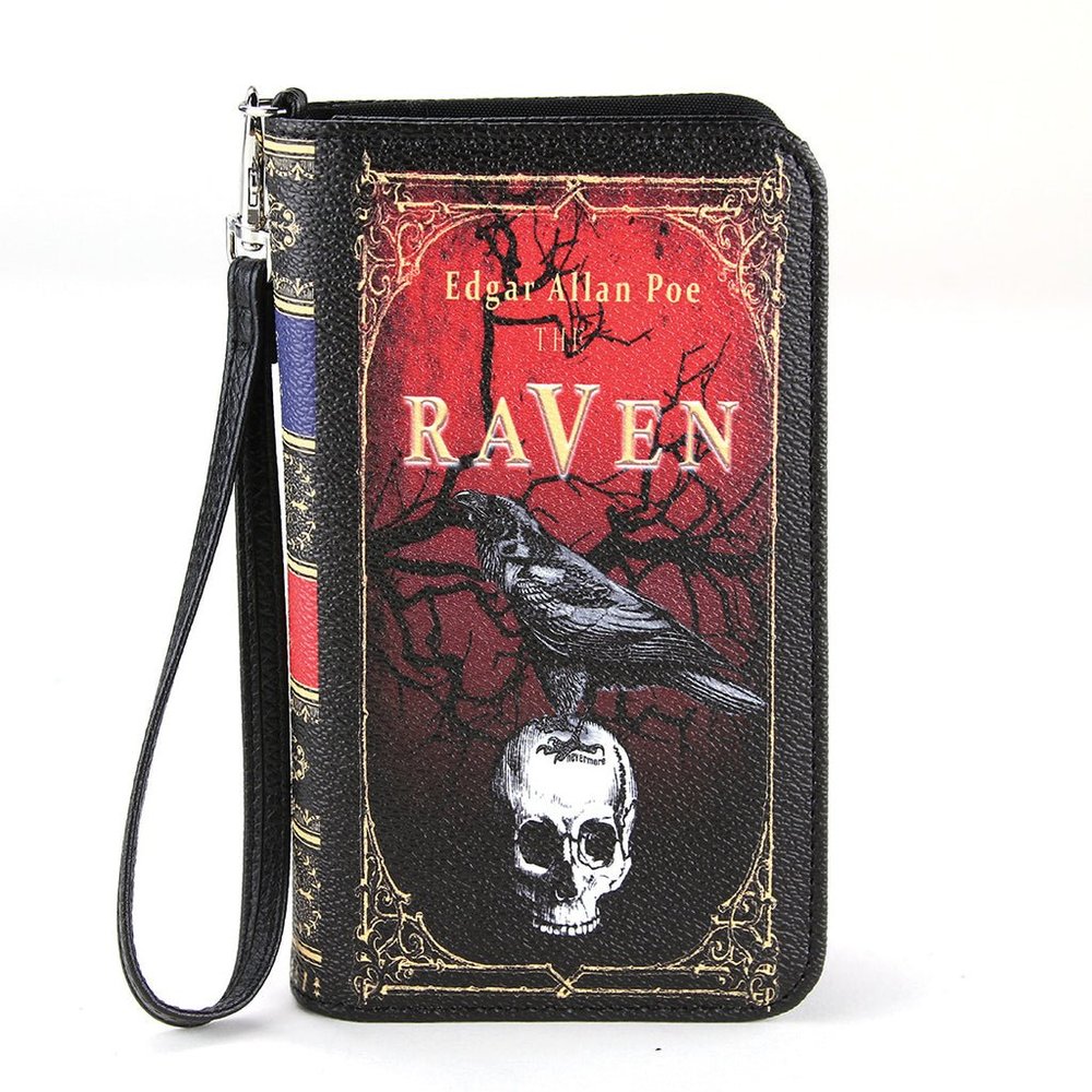The Raven Book Wallet or Wristlet - Edgar Allen Poe Gifts